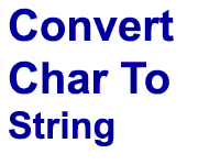 Convert char To String in Java
