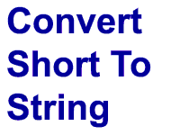 Convert short to String in Java
