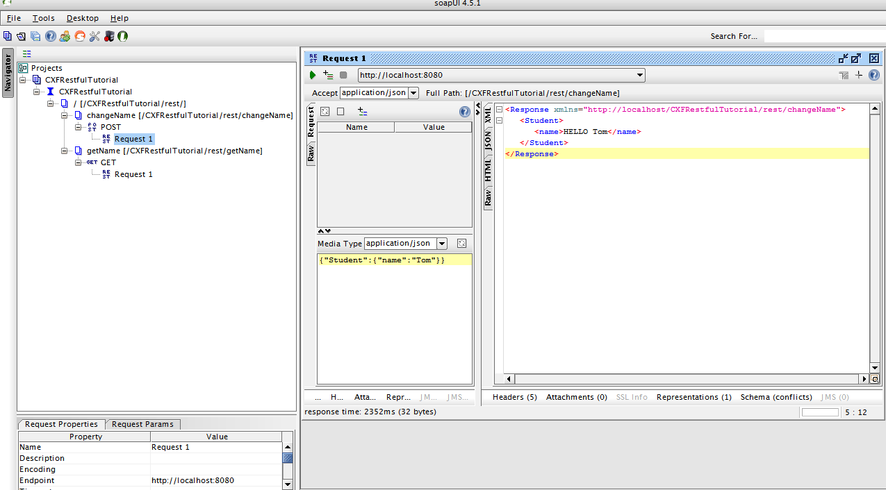 Testing REST Web Service With SoapUI Output
