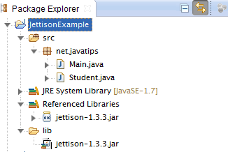 Convert JSON String Into Java Object,  Jettison Example
