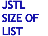 JSTL Size Of List / Array