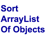 Sort ArrayList Of Object