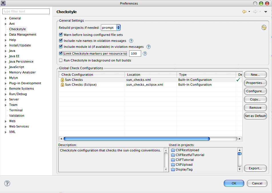 Checkstyle Configuration