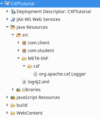 Log4j with CXF