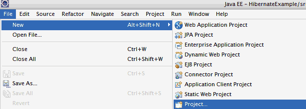 Create Hibernate Project