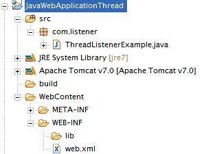 Create Thread Using ServletContextListener