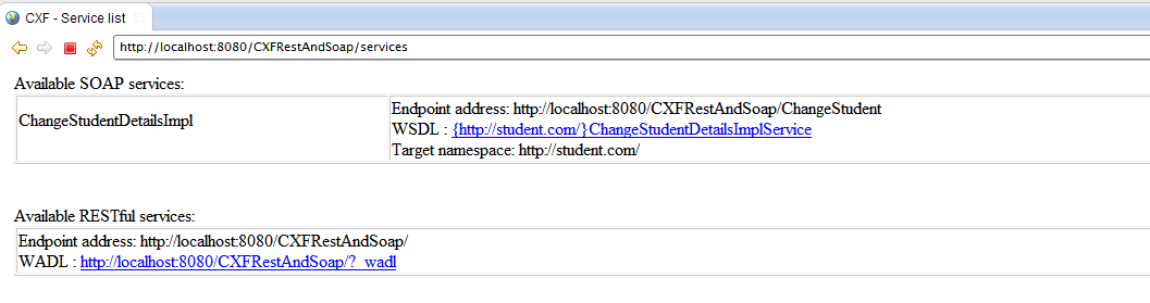CXF Service With REST And SOAP