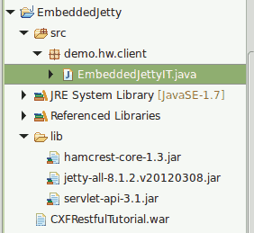 CXF Webservice Using embedded Jetty