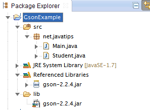 Convert Java Object To / From JSON, GSON Example