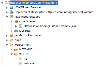 HttpSessionBindingListener Example