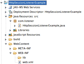 HttpSessionListenerExample Example