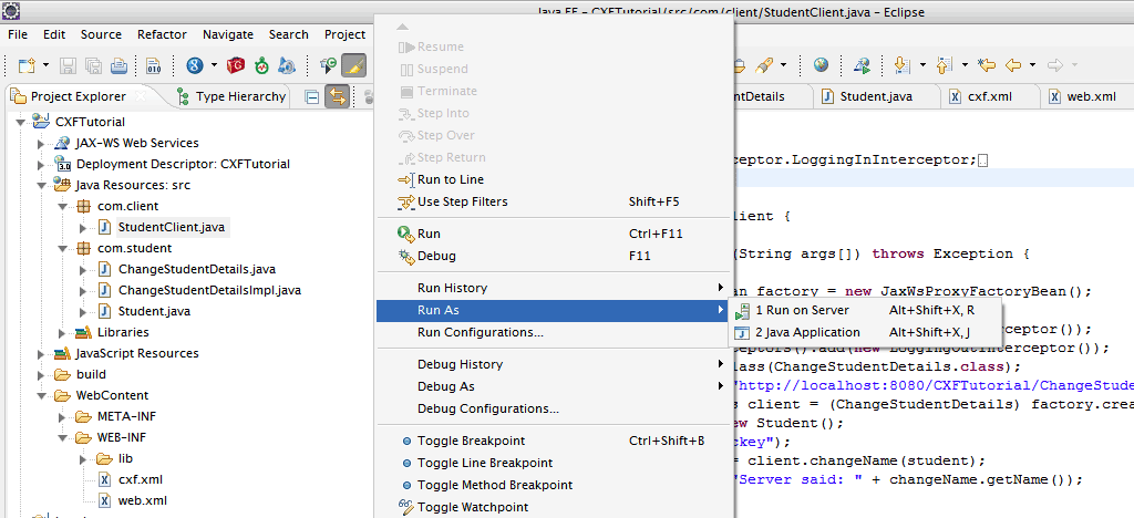 Run CXF On JBoss