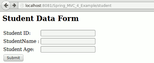 Spring MVC Validation Example